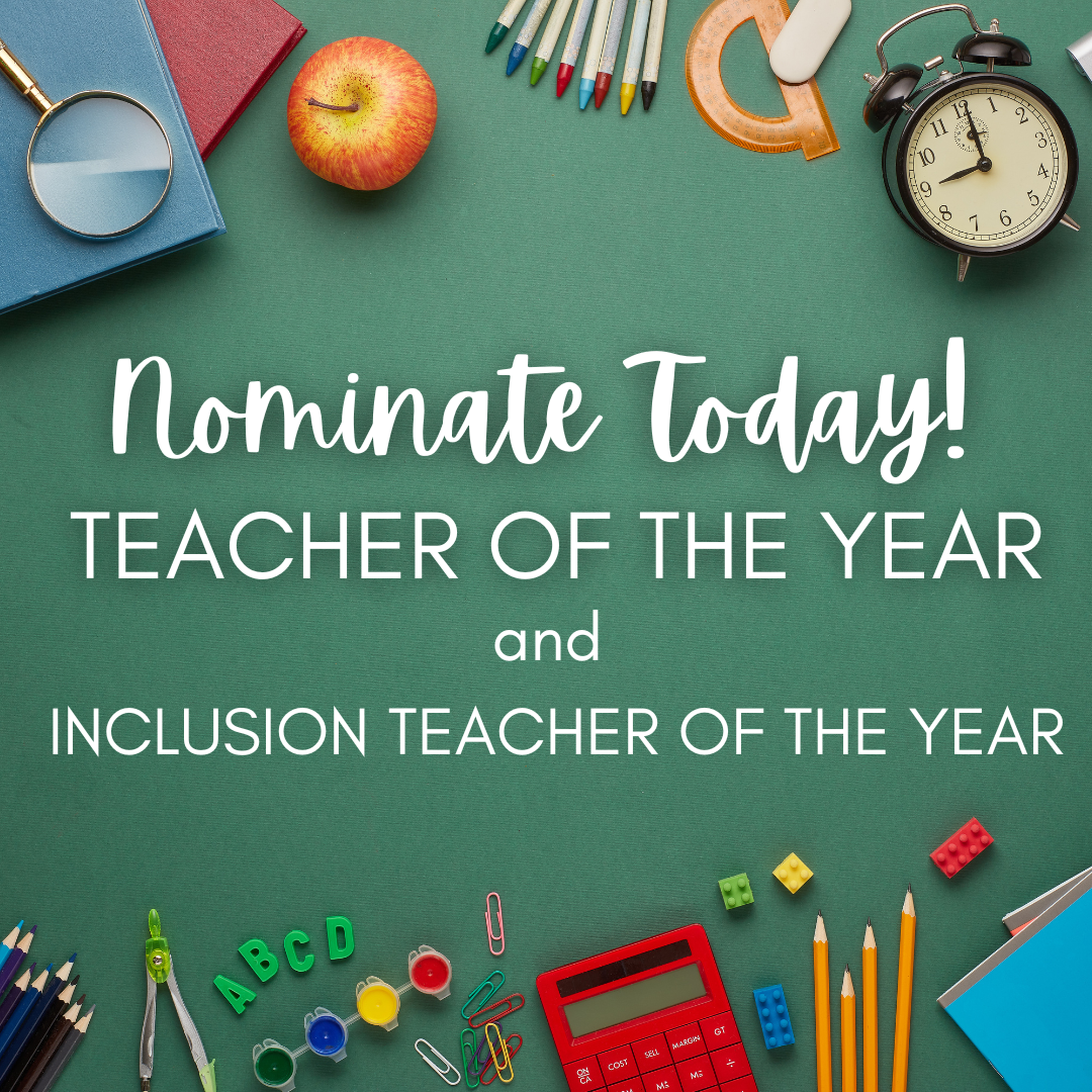  classroom blackboard with wording to nominate a teacher for teacher of the year